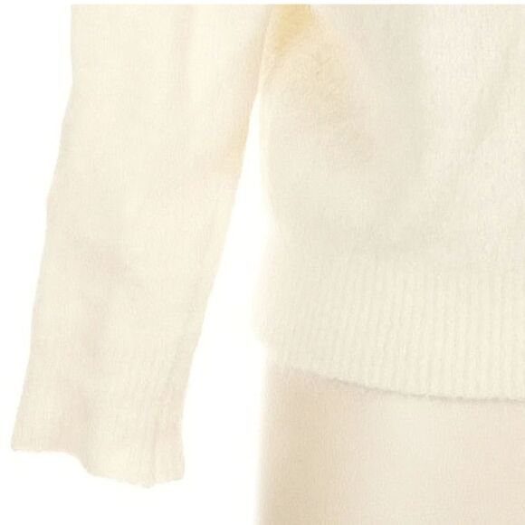 MO-NA-HA Sweater I Size Small Medium I Alpaca Mock Neck Quiet Luxury Soft Ivory - Picture 4 of 6